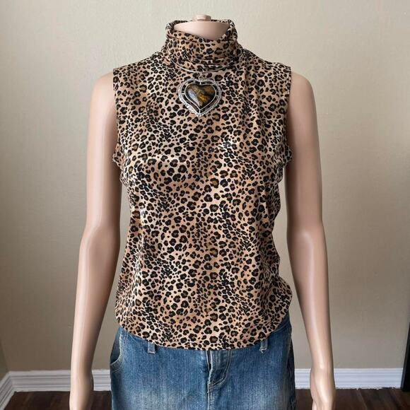Vintage leopard print sleeveless top - Picture 3 of 3